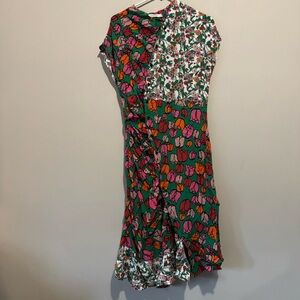 Floral Patchwork Midi Dress